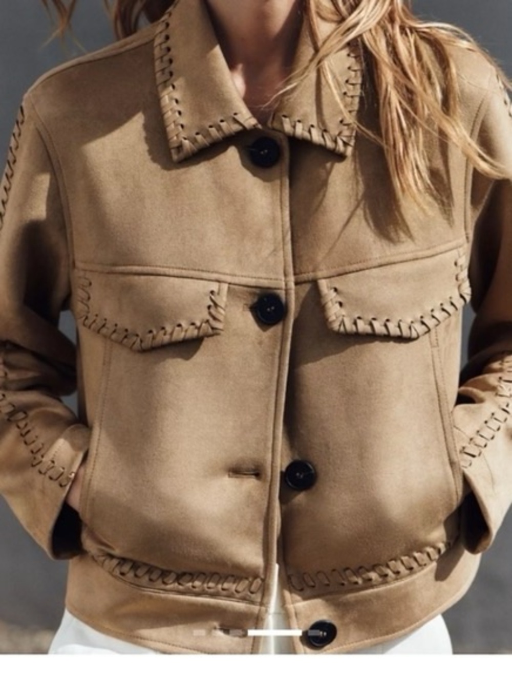 4. 21”-24”PTP Zara Faux Suede Coat NWT